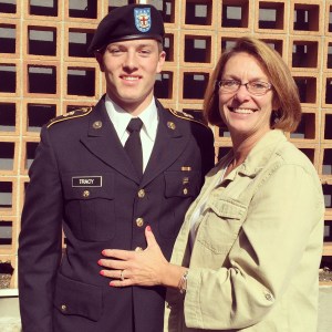 Freshman Shane Tracy, with his mom, Tracy. // COURTESY PHOTO