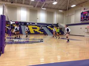 Curry's Women's Volleyball team // Photo by Cole McNanna