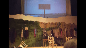 The set for the Curry theater production of The Laramie Project // PHOTO BY KELLIE ANN MAXWELL